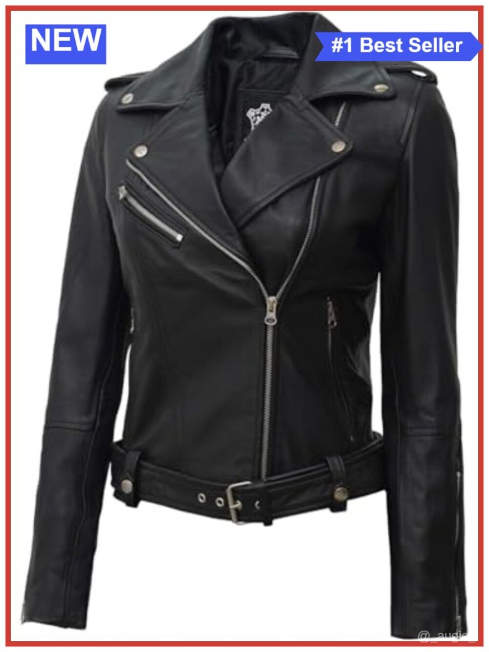 Asymmetrical Real Lambskin Womens Biker Leather Jacket